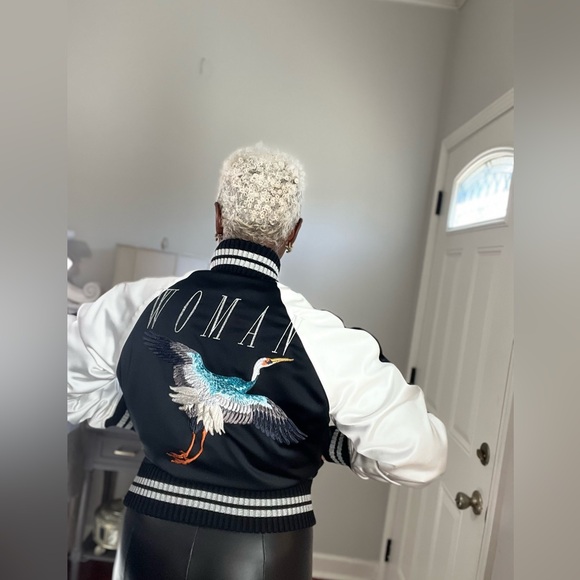 Off white & black Satin Virgil Abloh Jacket - Picture 4 of 12